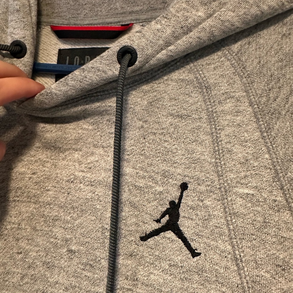 Nike Jordan Lifestyle Wings Lite Sweatshirt Hoodie Grey M 914480-063 FrenchTerry - Picture 2 of 5
